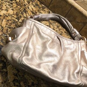 Coach leather shoulder bag. Gold. Vintage